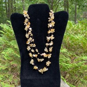 NWOT Genuine Citrine and Freshwater pearls